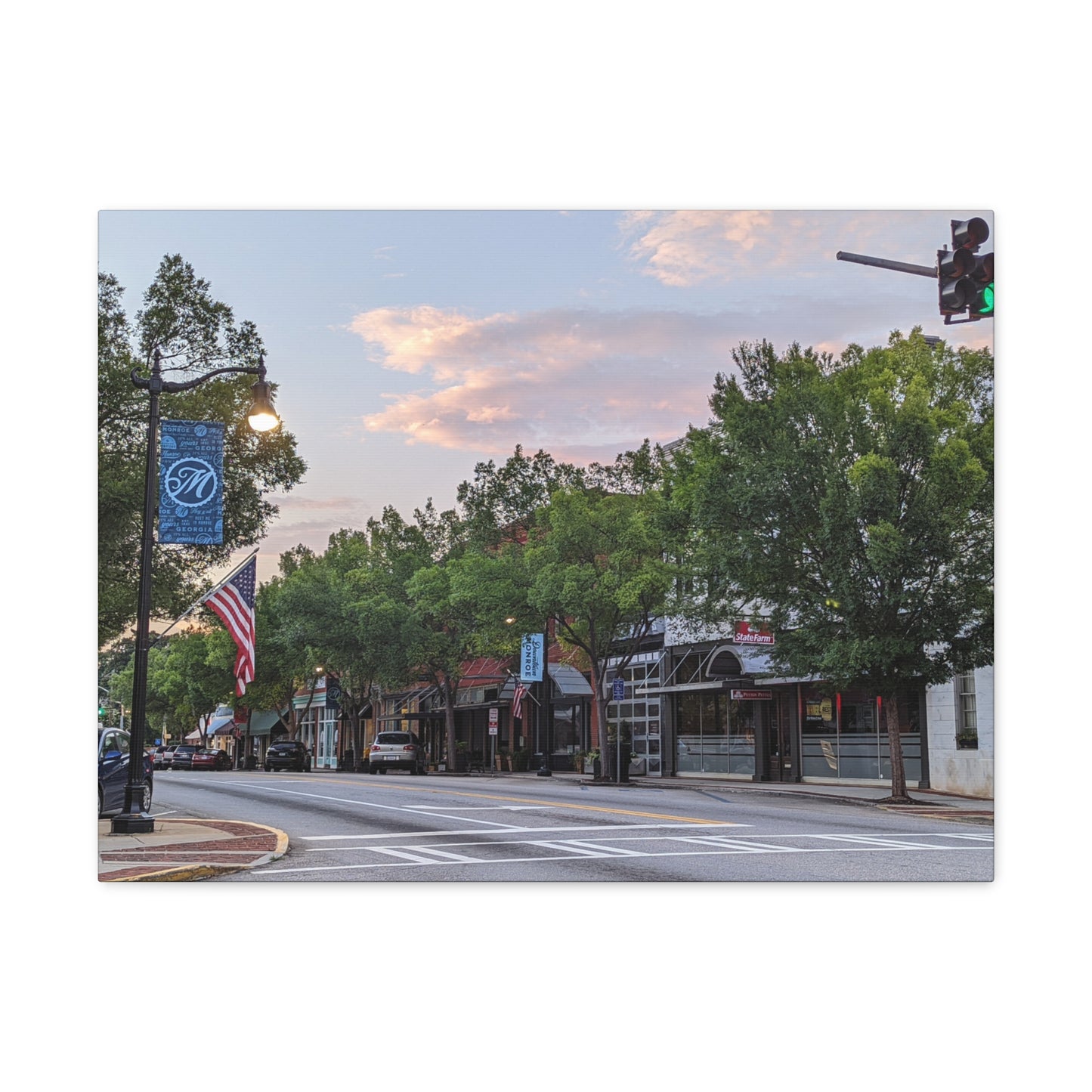 Monroe GA Wall Art Canvas July