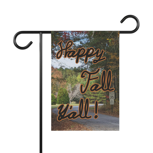 Monroe GA Garden Banner October - "Happy Fall Y'all!"